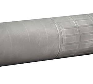 Industrial cylindrical filter cartridge (gray) with end caps and pleated section, used in HVAC/air filtration.