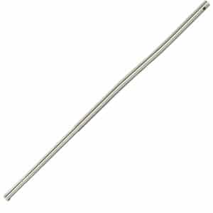 Long stainless steel rod diagonally positioned on a white background (informative)