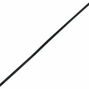 Long, black rod diagonally oriented from bottom-left to top-right against a white background