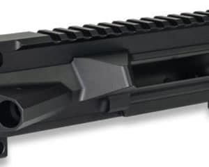 Black firearm upper receiver/handguard with a top Picatinny rail, shown from the side for mounting optics and accessories