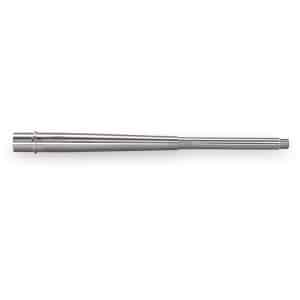Long stainless steel precision rod with knurled grip sections on a white background.