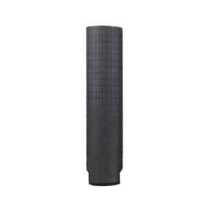 Black cylindrical handle grip with a raised grid texture for handlebars or bars of a bike or scooter, made of rubber/plastic.