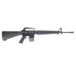 Black AR-style semi-automatic rifle with a detachable magazine on a white background.