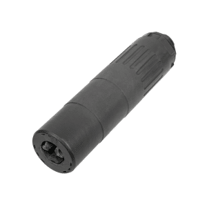 Black rubber cylindrical grip with ribbed surface and a circular two‑pin connector at the tip.