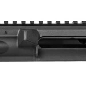 AR-style rifle upper receiver with a top Picatinny rail and threaded muzzle end.