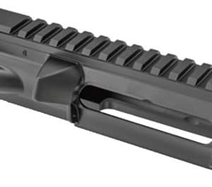 AR-style upper receiver with a long Picatinny rail and exposed ejection port area for accessories and gas system