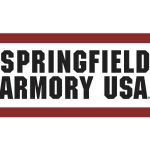 Springfield Armory USA logo in bold black letters with maroon bars above and below.